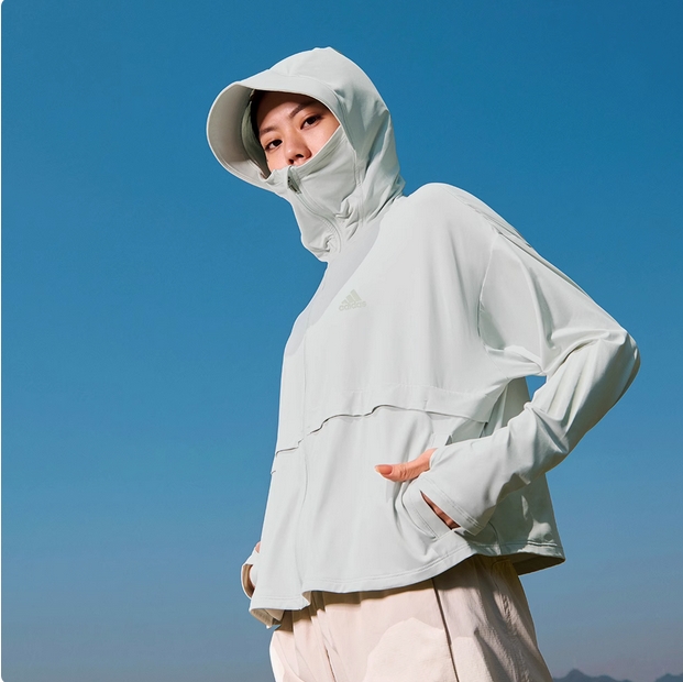 凉感UPF 50+轻薄防晒服女adidas阿迪达斯轻运动  