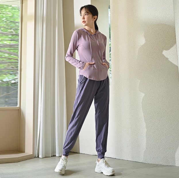 跑步运动女套装春夏新款户外训练速干衣休闲专业晨跑健身房瑜伽服  